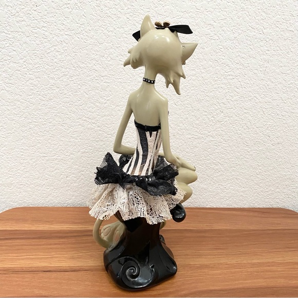 Vintage Sexy Kitty Art Whimsical Cat Sitting 14” Anthropomorphic Cat Figurine - Picture 10 of 16